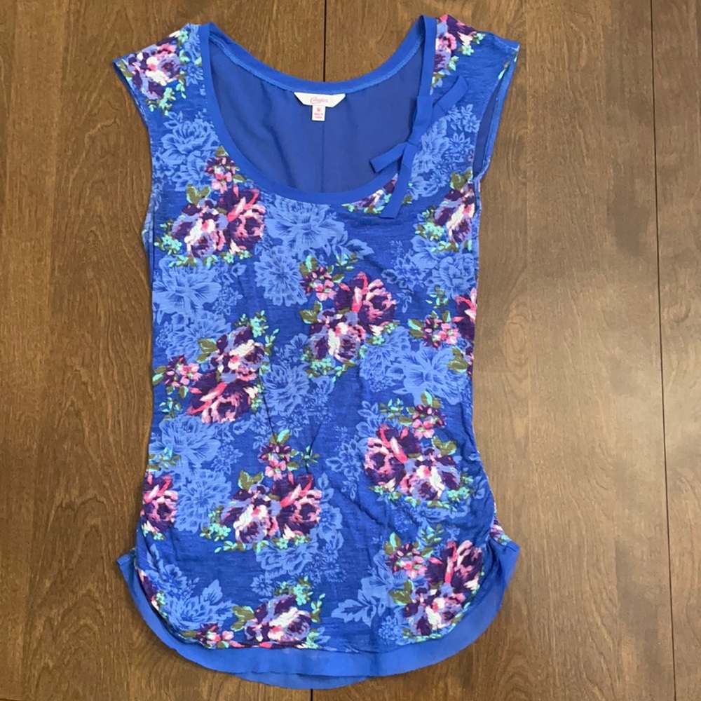 Blue Floral too with mesh back